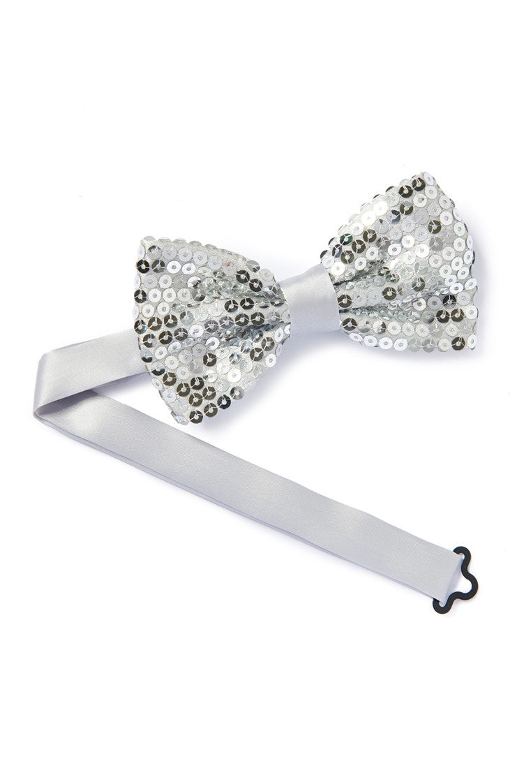 Silver Gray Bow Tie