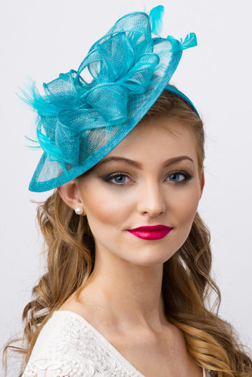 Penny Fascinator - Turquoise
