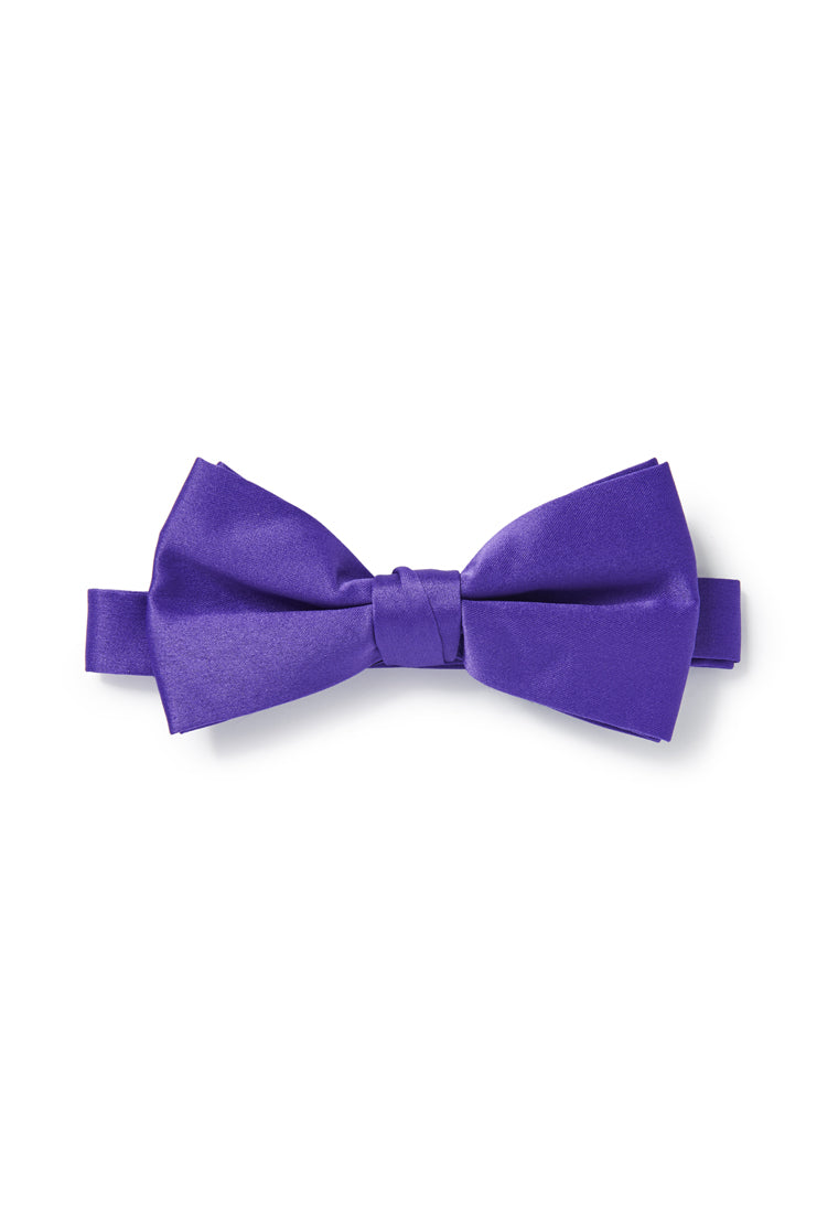 Violet Purple Satin Bow Tie