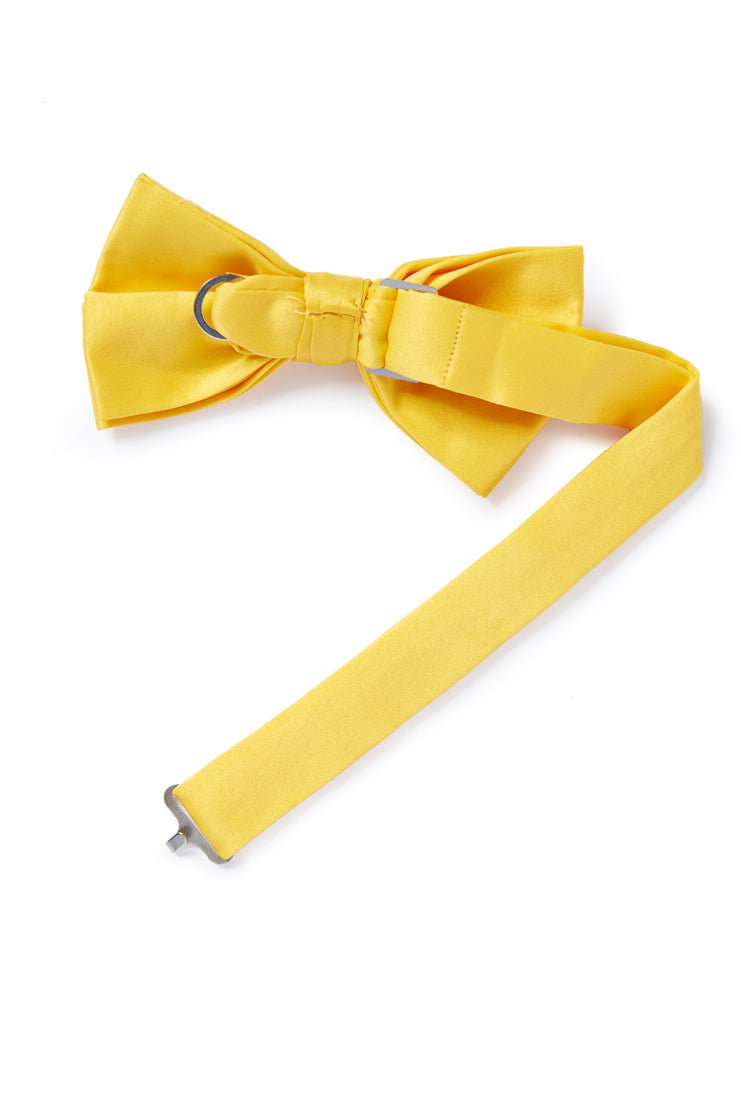 Yellow Satin Bow Tie